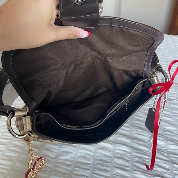 COACH SOHO Brown Signature Canvas Patchwork Hobo Bag - Picture 12 of 15